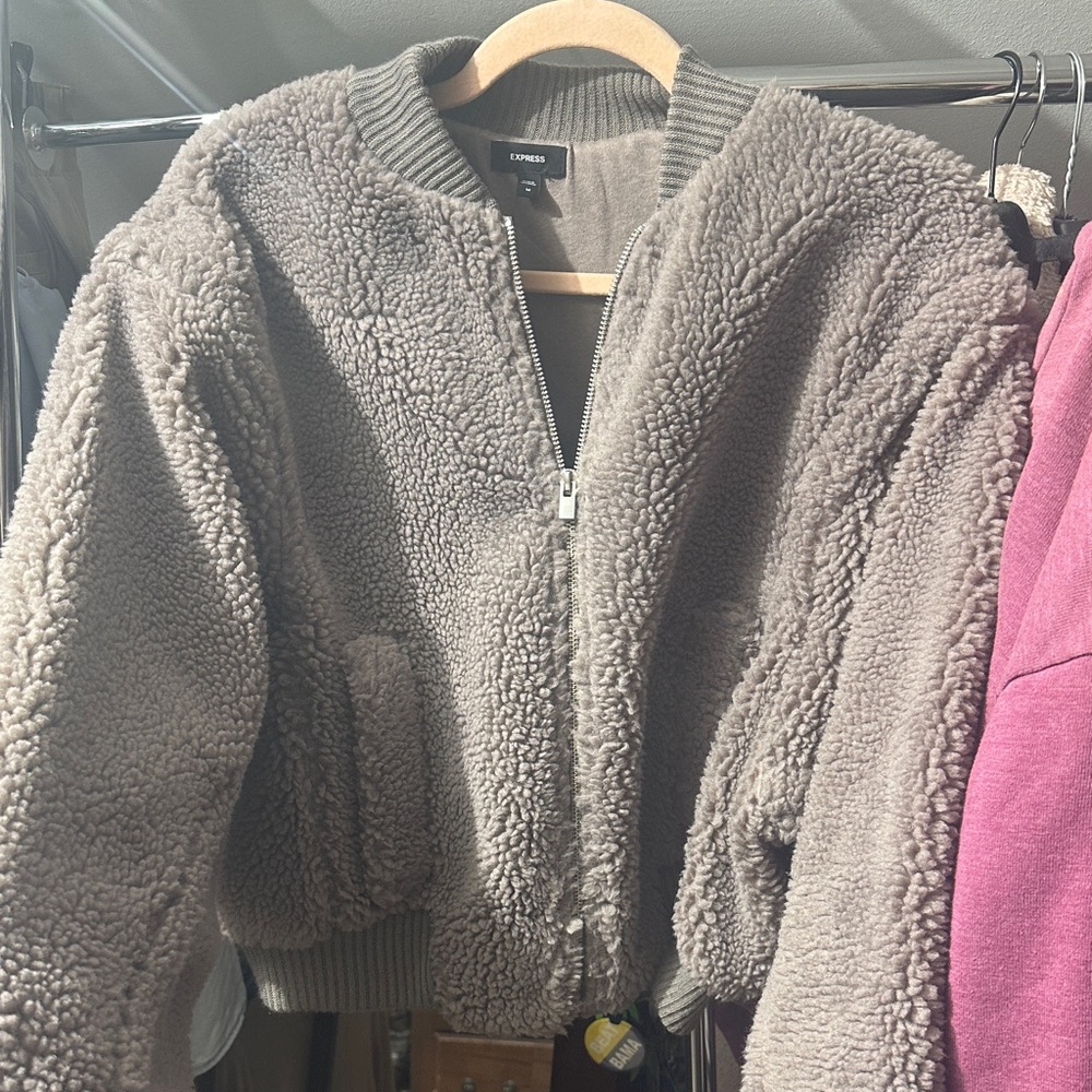 Express Sherpa jacket - never worn - Picture 2 of 9